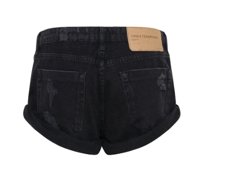 BANDIT LOW WAIST DENIM SHORT - Sofie Grey