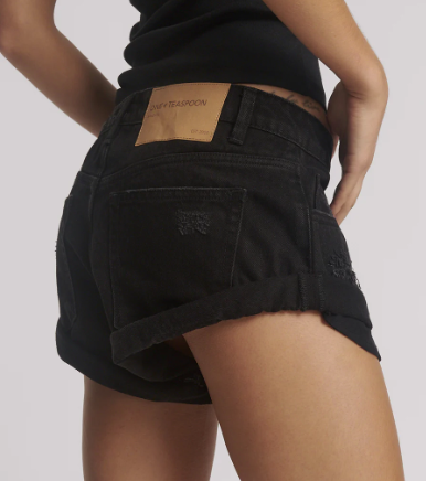 BANDIT LOW WAIST DENIM SHORT - Sofie Grey