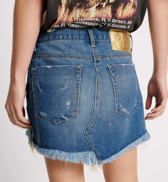 Junkyard Mini Denim Skirt - Sofie Grey