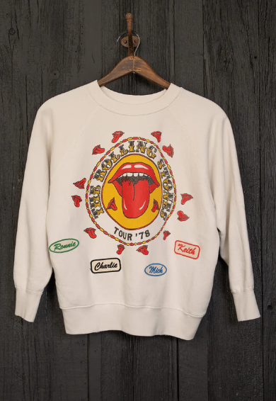 Rolling Stones 1978 Shrunken Sweatshirt