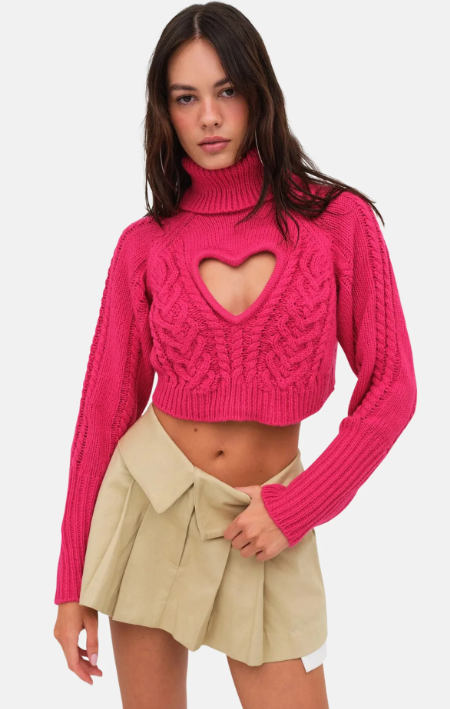 Vera Cropped Cut Out Sweater