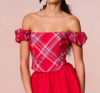 Maryjane Tartan Bustier Top